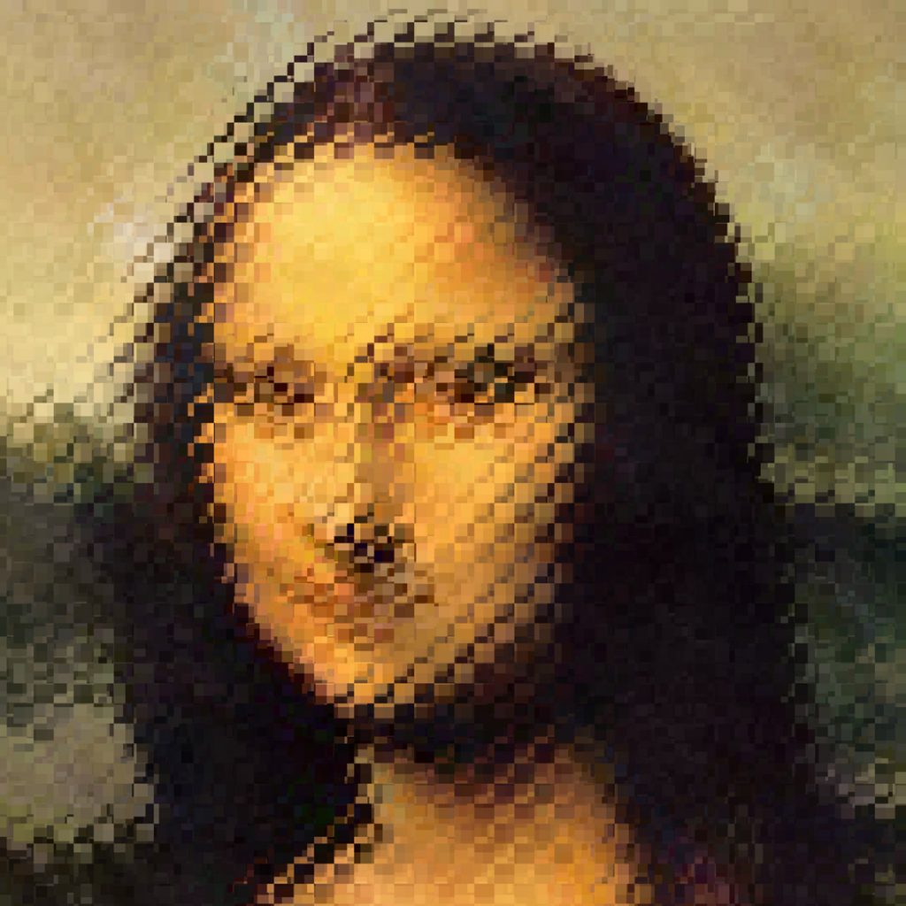 "Portrait of the Mona Lisa, Series 1", by Peter Mahler.