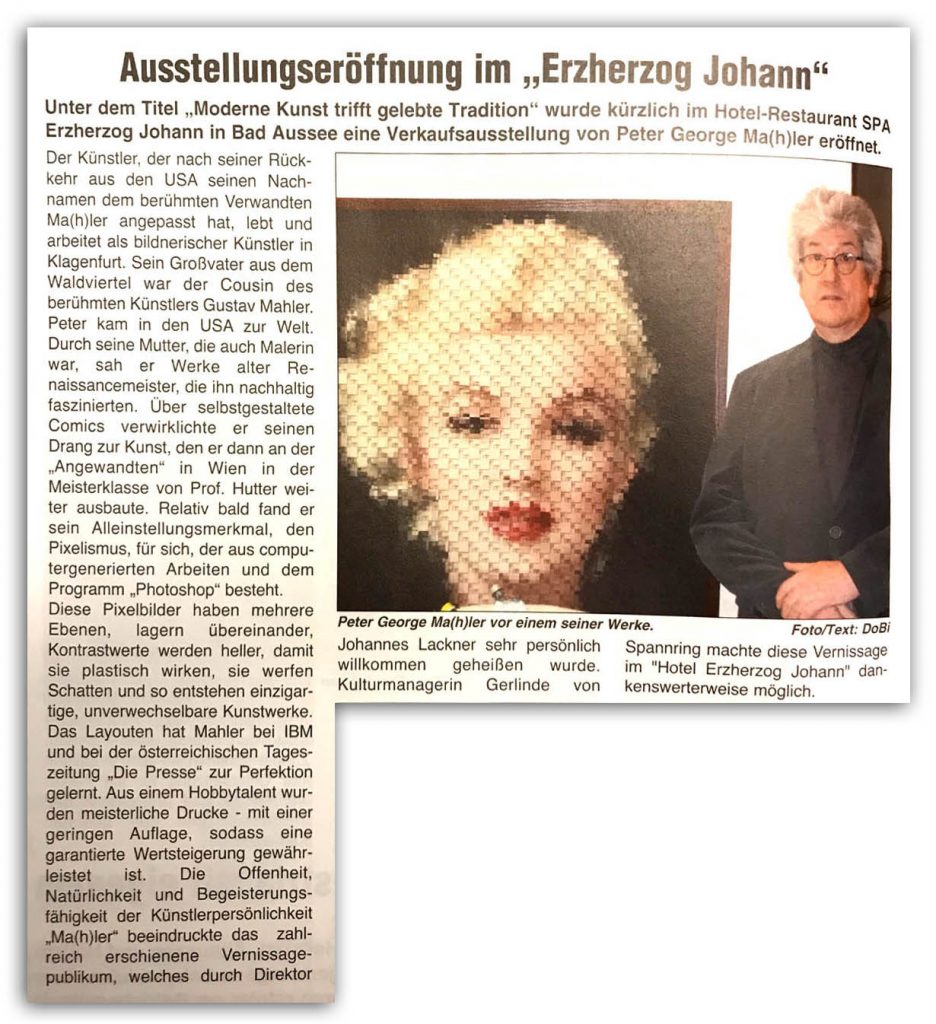 Ausstellungseröffnung im "Erzherzog Johann"